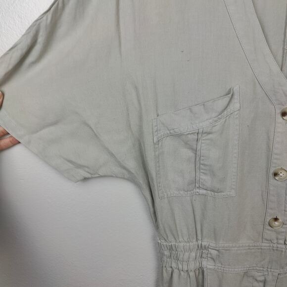 Joes‎ Jeans Linen Blend Jumpsuit Womens Small Gray Lyocell Utility Safari - Picture 3 of 8